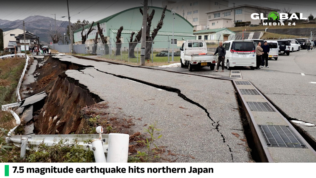 A 7.5-magnitude earthquake hit northern Japan, leaving dozens of people injured