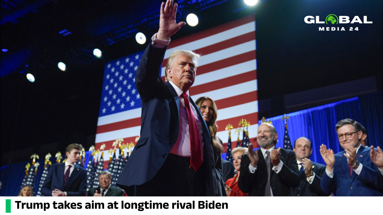 Trump targets longtime rival Biden, though similarities between the two presidents stand out