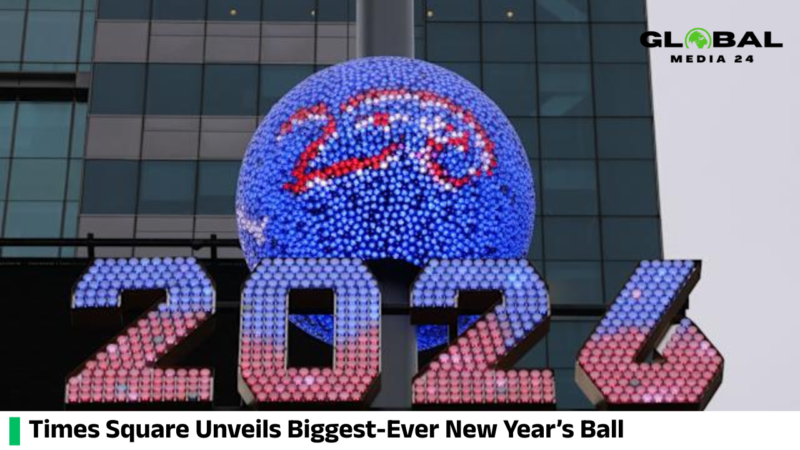 Times Square will ring in the New Year with a newly designed ball, marking its biggest version to date