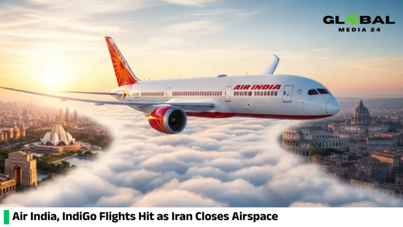 Air India and IndiGo services faced disruptions as Iran shut its airspace due to escalating US-related tensions