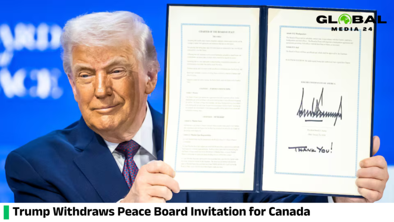 Trump withdraws the offer extended to Canada to join the Board of Peace
