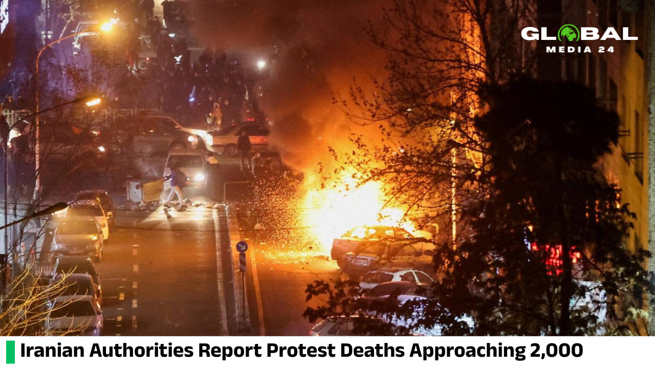 Iranian authorities say the death toll from the protests is nearing 2,000