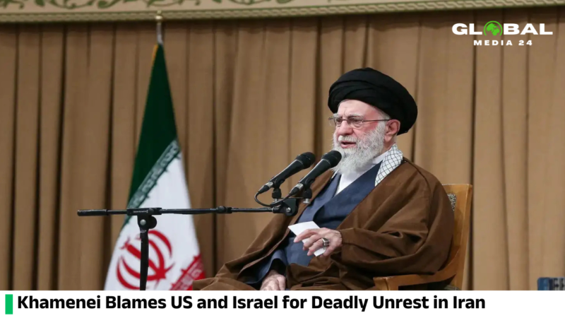Iran’s leader Khamenei says US and Israeli connections played a role in the killing of thousands amid unrest