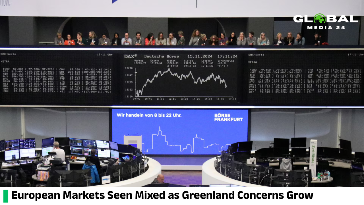 European stock markets are expected to open mixed amid rising concerns over Greenland