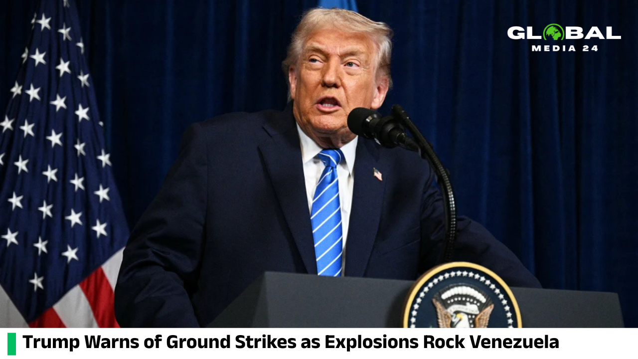 After Donald Trump warned of ground strikes, loud explosions were heard in Venezuela, escalating fears of military action