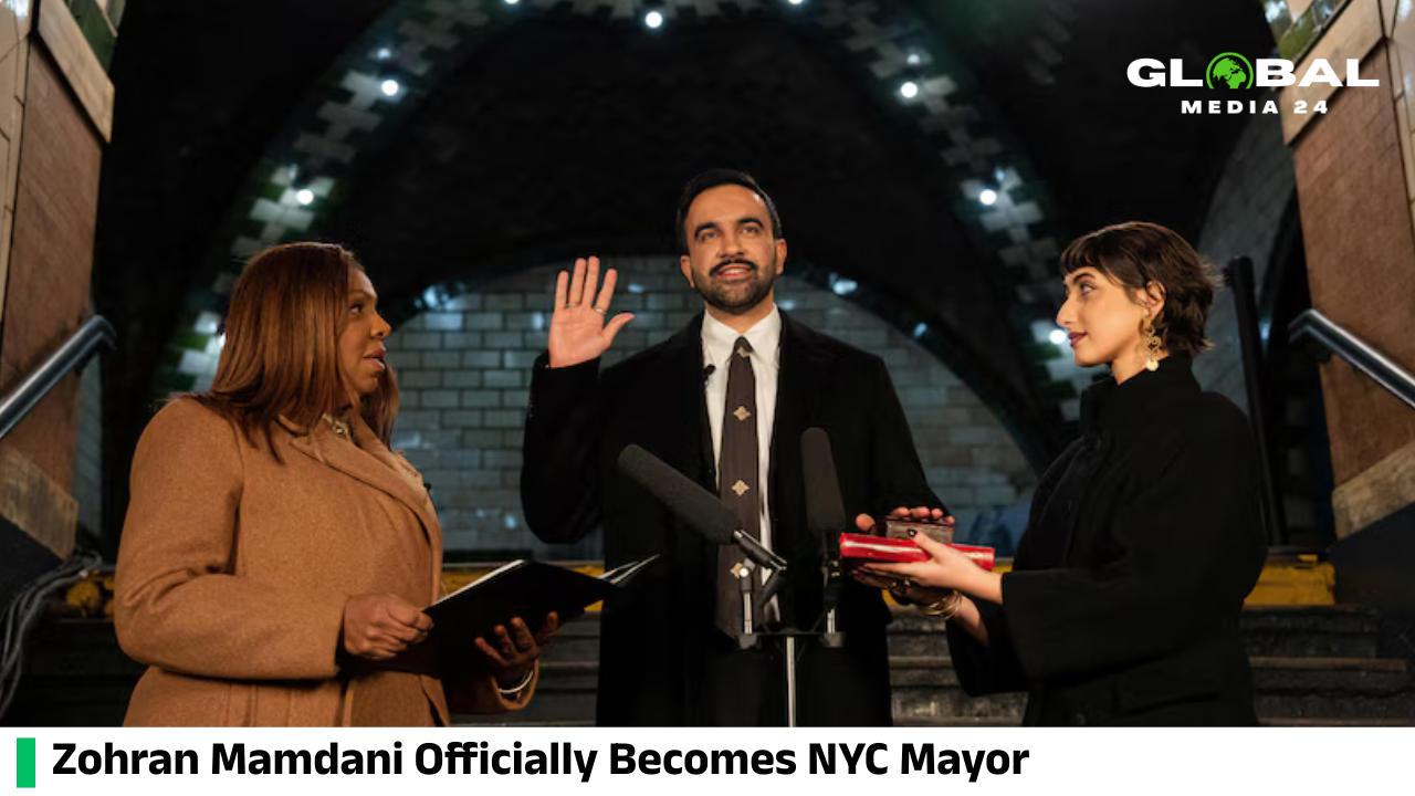 Zohran Mamdani formally assumed office after taking the oath as mayor of New York City
