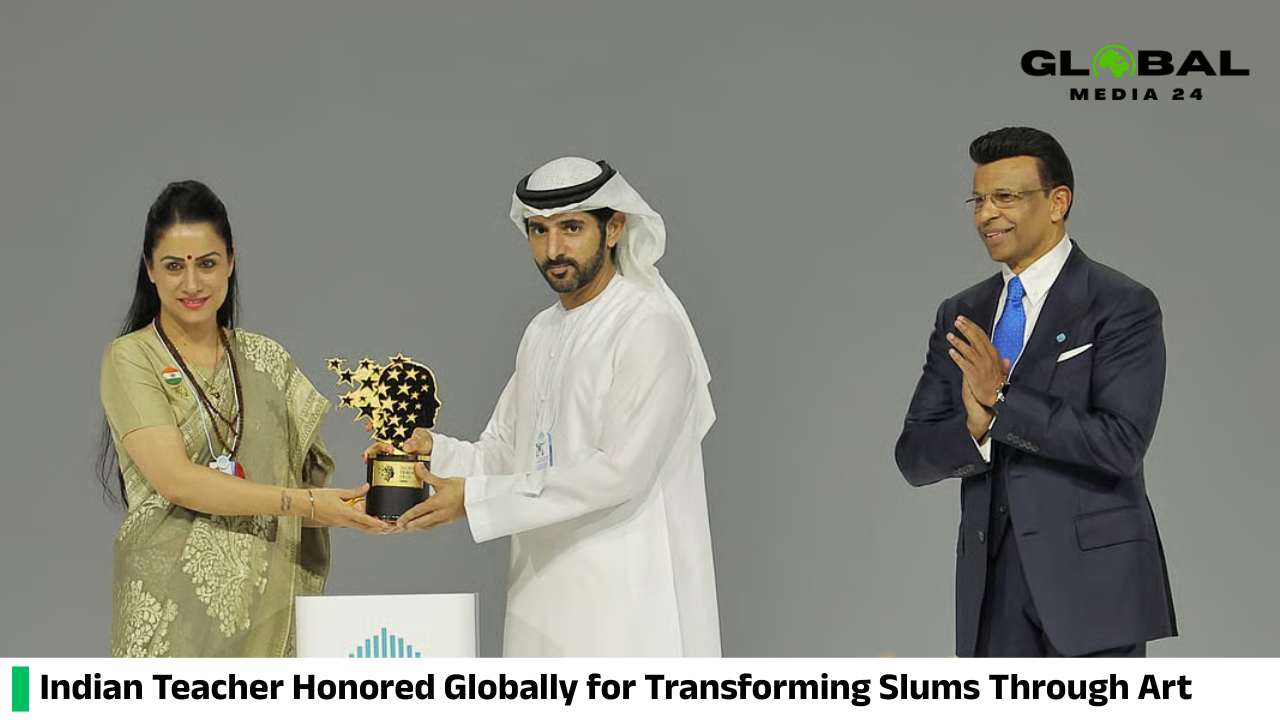 Indian Teacher Wins Global Teacher Prize for Transforming Slums Through Art