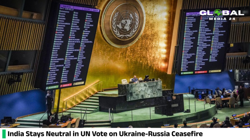 India remained neutral during the UN vote on an immediate ceasefire between Ukraine and Russia