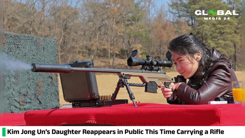 Kim Jong Un’s daughter has returned to the spotlight, appearing publicly this time with a rifle