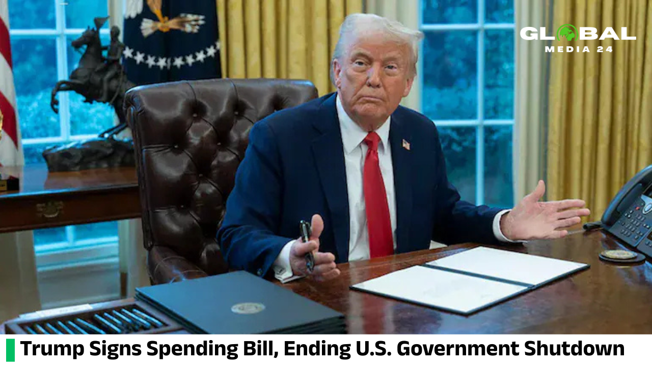 Trump approves a spending bill, bringing an end to the U.S. government shutdown
