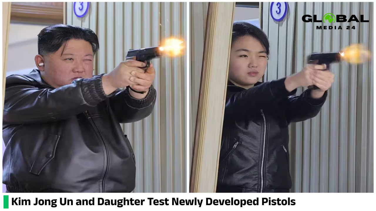 Images Show Kim Jong Un and His Daughter Trying Out Newly Developed Pistols