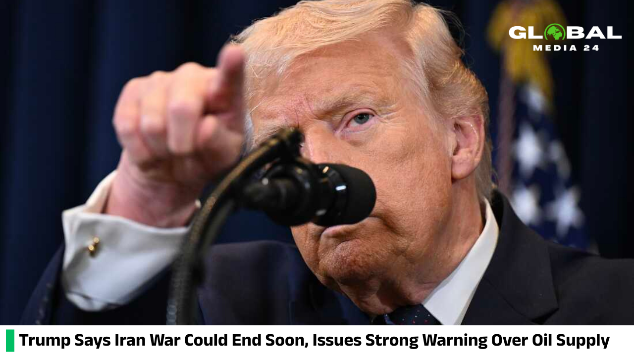 Trump said the war with Iran might finish soon, yet delivered a strong warning related to oil