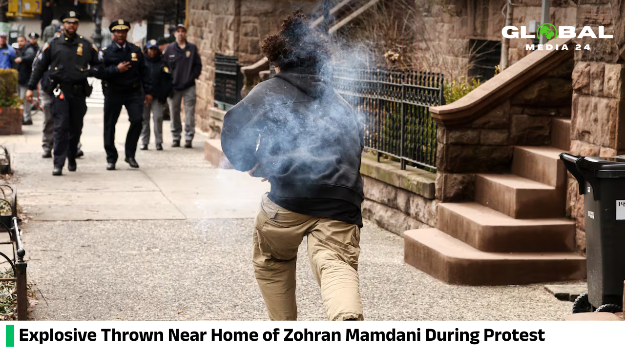 Explosive Device Hurled Outside Zohran Mamdani’s Home During Protest