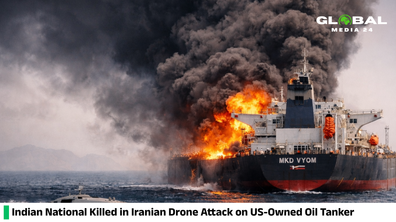 Indian national was killed after Iran launched an underwater drone attack on a US-owned oil tanker