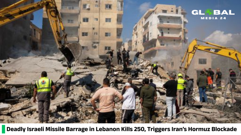 Israel Fires 100 Missiles at Lebanon, Killing 250; Iran Responds by Closing the Strait of Hormuz
